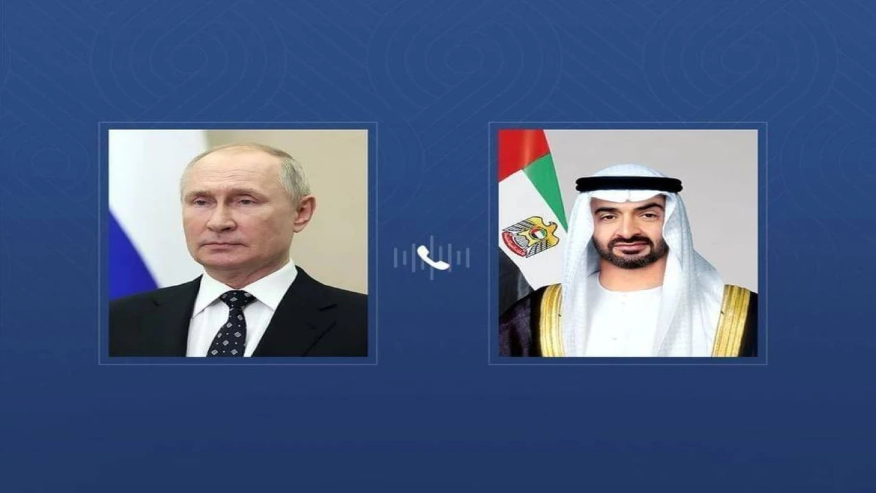 محمد بن زايد وبوتين يتحدثان عن تطورات الشرق الأوسط وأمن الطاقة